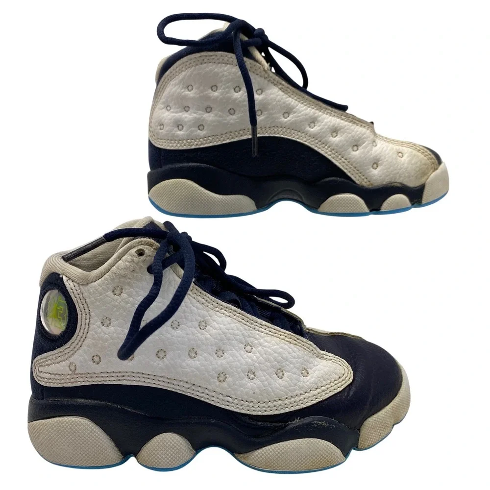 Nike Air Jordan 13 XIII‎ TD Retro Toddler Shoes 11C DJ3005 144 White Navy Blue